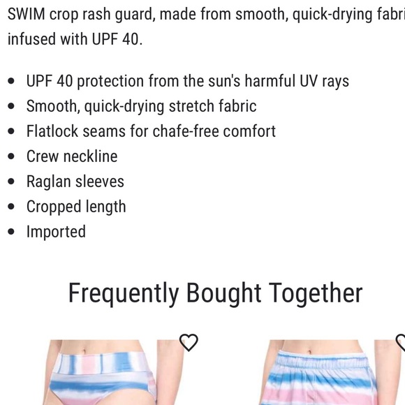 KYODAN SWIM • NWT! Crop Rash Guard UPF 40 - Watercolor - Picture 16 of 16